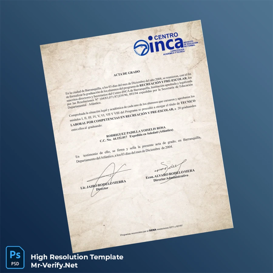 Colombia Centro Inca Técnico Laboral por Competencias en Recreación y Preescolar Template – Fully Editable & Print-Ready 2 Page Colombia Centro Inca Técnico Laboral por Competencias en Recreación y Preescolar Template – Fully Editable & Print-Ready 2 Page