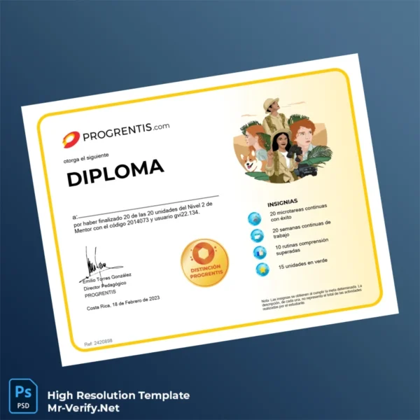 Costa Rica Progrentis Diploma Template – Fully Editable & Print-Ready Costa Rica Progrentis Diploma Template – Fully Editable & Print-Ready