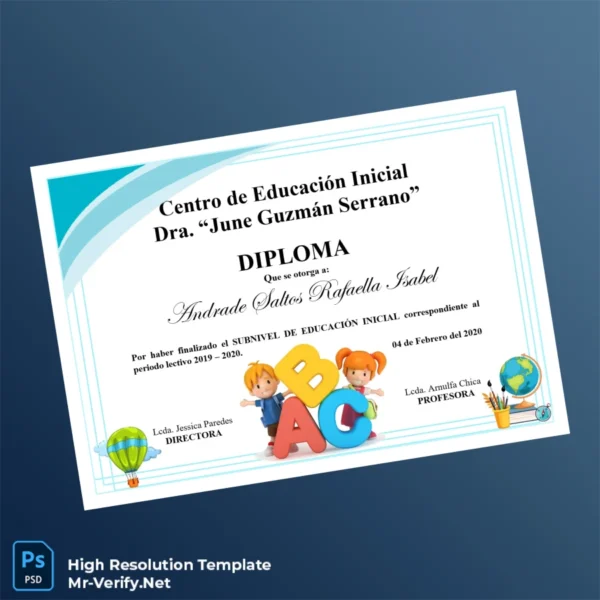 Ecuador Centro de Educación Inicial _June Guzmán Serrano_ Diploma – Fully Editable & Print-Ready Ecuador Centro de Educación Inicial _June Guzmán Serrano_ Diploma – Fully Editable & Print-Ready