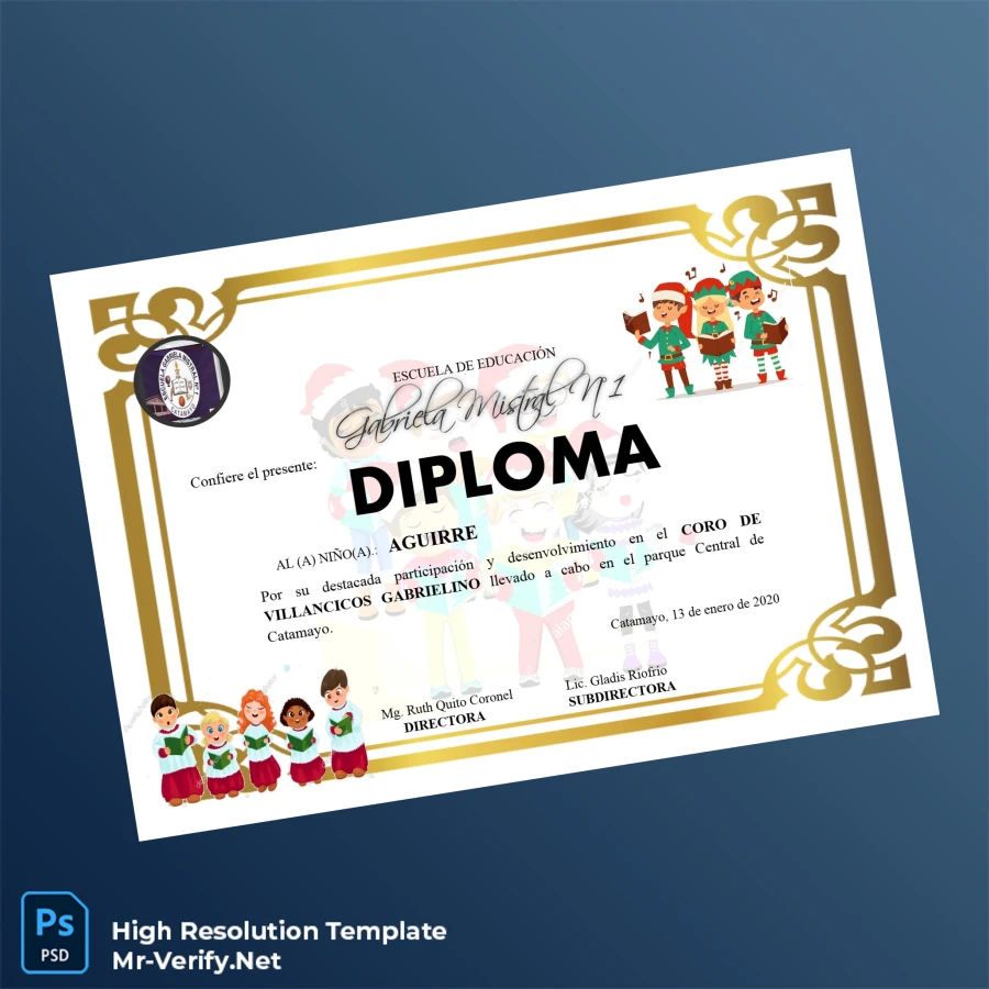 Ecuador Gabriela Mistral N1 Diploma Template – Fully Editable & Print-Ready Ecuador Gabriela Mistral N1 Diploma Template – Fully Editable & Print-Ready