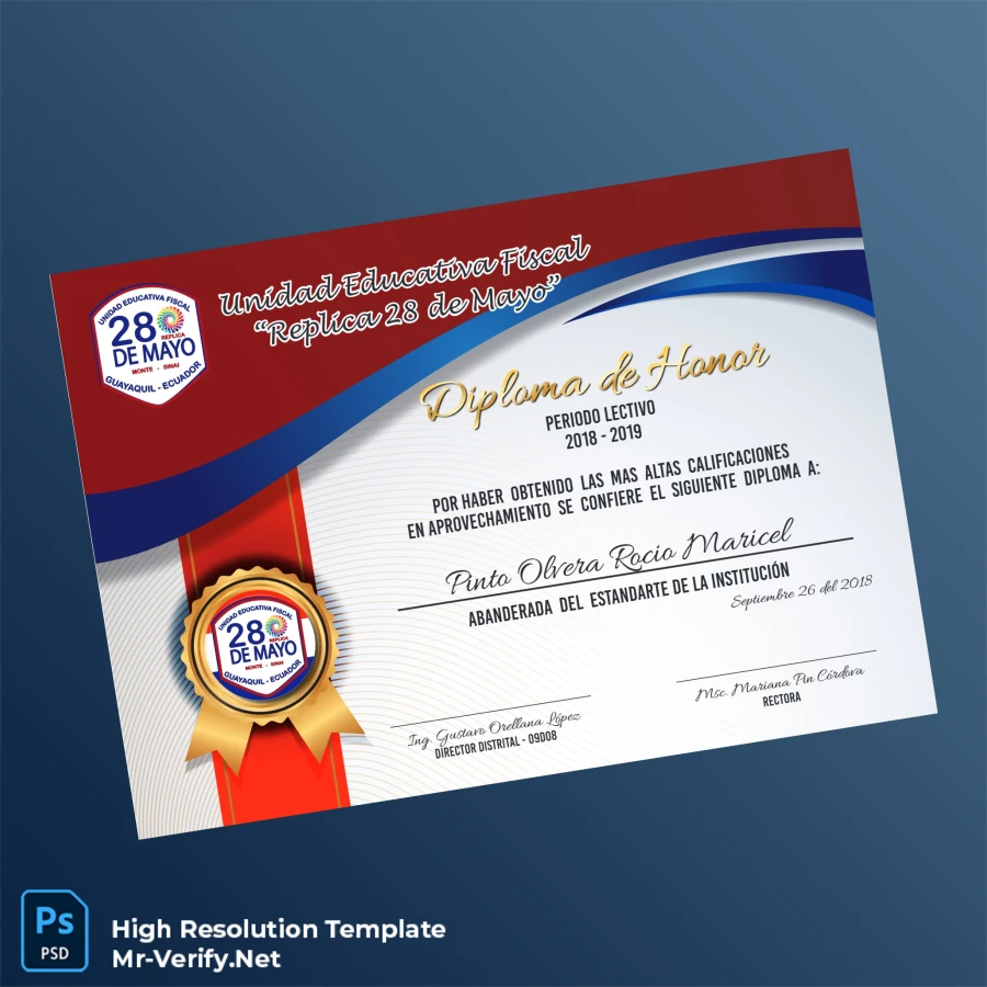 Ecuador Unidad Educativa Fiscal Replica 28 de Mayo Honor Diploma – Fully Editable & Print-Ready 3 Page Ecuador Unidad Educativa Fiscal Replica 28 de Mayo Honor Diploma – Fully Editable & Print-Ready 3 Page