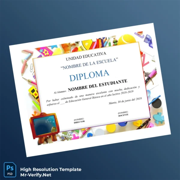 Ecuador Unidad Educativa Nombre de la Escuela Diploma Template – Fully Editable Print-Ready 8 Page Ecuador Unidad Educativa Nombre de la Escuela Diploma Template – Fully Editable Print-Ready 8 Page
