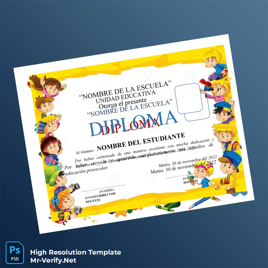 Ecuador Unidad Educativa _Nombre de la Escuela_ Primary and Preschool Education Diploma – Fully Editable High Resolution 8 Page Ecuador Unidad Educativa _Nombre de la Escuela_ Primary and Preschool Education Diploma – Fully Editable High Resolution 8 Page