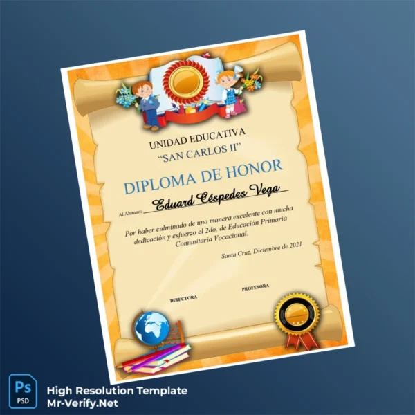 Ecuador Unidad Educativa _San Carlos II_ Honorary Diploma – Fully Editable & Print-Ready 7 Page Ecuador Unidad Educativa _San Carlos II_ Honorary Diploma – Fully Editable & Print-Ready 7 Page