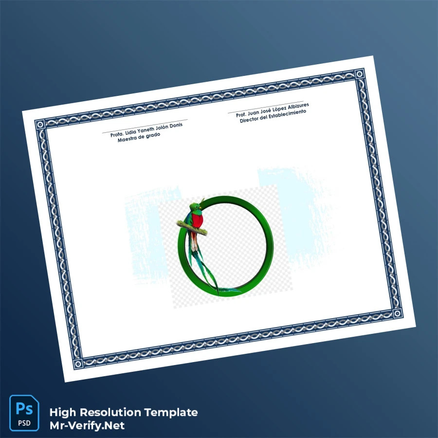 Guatemala Colegio Particular Mixto _El Divino Maestro_ Diploma – Fully Editable & High Resolution 2 Page Guatemala Colegio Particular Mixto _El Divino Maestro_ Diploma – Fully Editable & High Resolution 2 Page