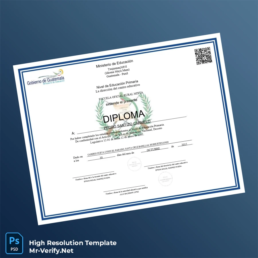 Guatemala Instituto Nacional de Educación Básica de Telesecundaria Primary Education Diploma – Fully Editable High Resolution 3 Page Guatemala Instituto Nacional de Educación Básica de Telesecundaria Primary Education Diploma – Fully Editable High Resolution 3 Page
