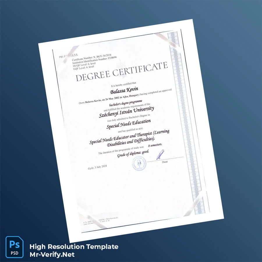 Hungary Széchenyi István University Bachelor of Arts in Special Education Template – Fully Editable High Resolution 2 Page Hungary Széchenyi István University Bachelor of Arts in Special Education Template – Fully Editable High Resolution 2 Page