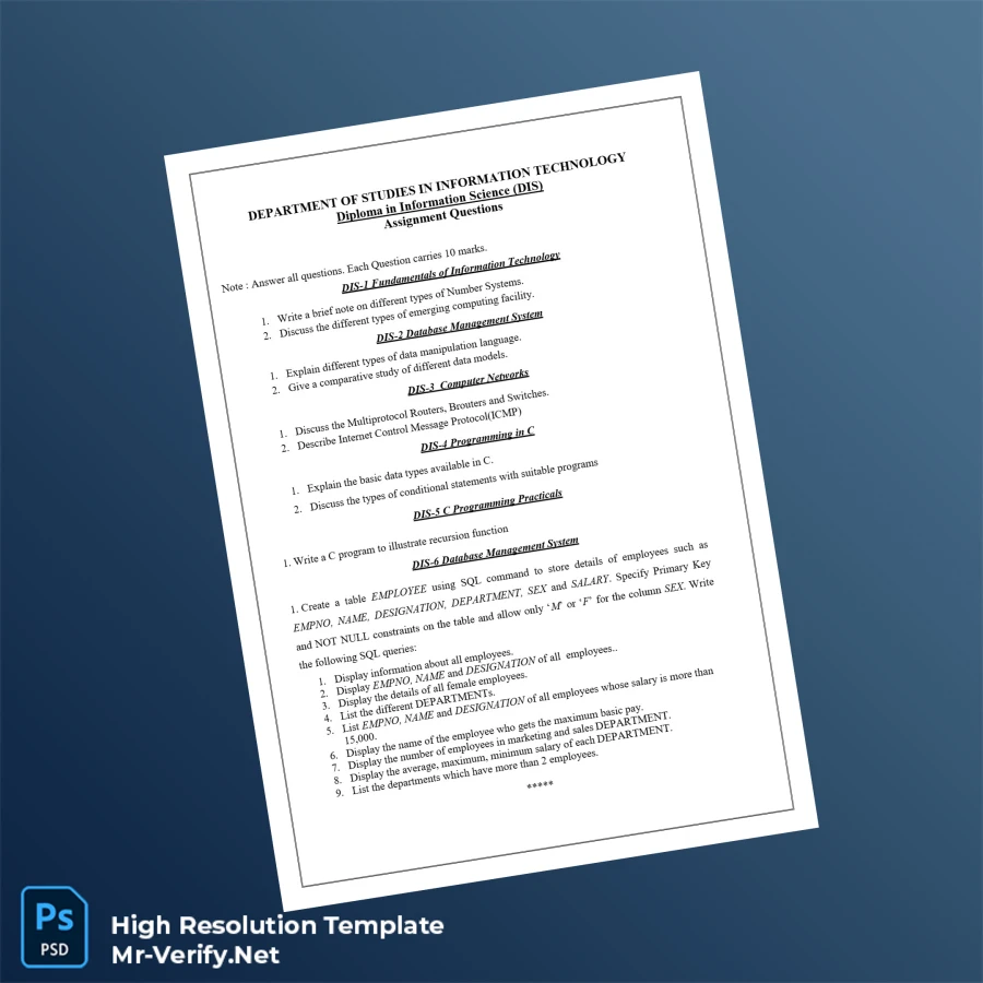 India Karnataka State Open University Diploma Template – Fully Editable & Print-Ready 8 Page India Karnataka State Open University Diploma Template – Fully Editable & Print-Ready 8 Page