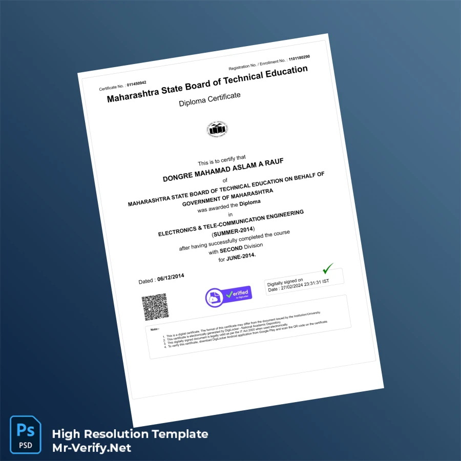 India Maharashtra State Board of Technical Education Diploma Template – Fully Editable & Print-Ready India Maharashtra State Board of Technical Education Diploma Template – Fully Editable & Print-Ready