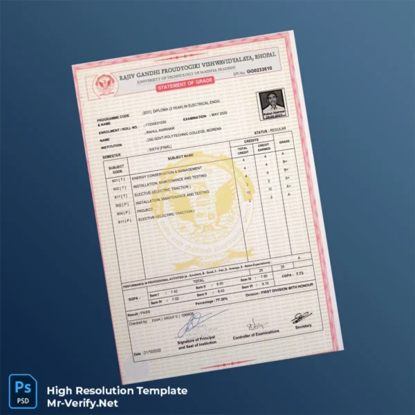 India Rajiv Gandhi Proudyogiki Vishwavidyalaya Diploma in Electrical Engineering Template – Fully Editable (High Resolution) India Rajiv Gandhi Proudyogiki Vishwavidyalaya Diploma in Electrical Engineering Template – Fully Editable (High Resolution)