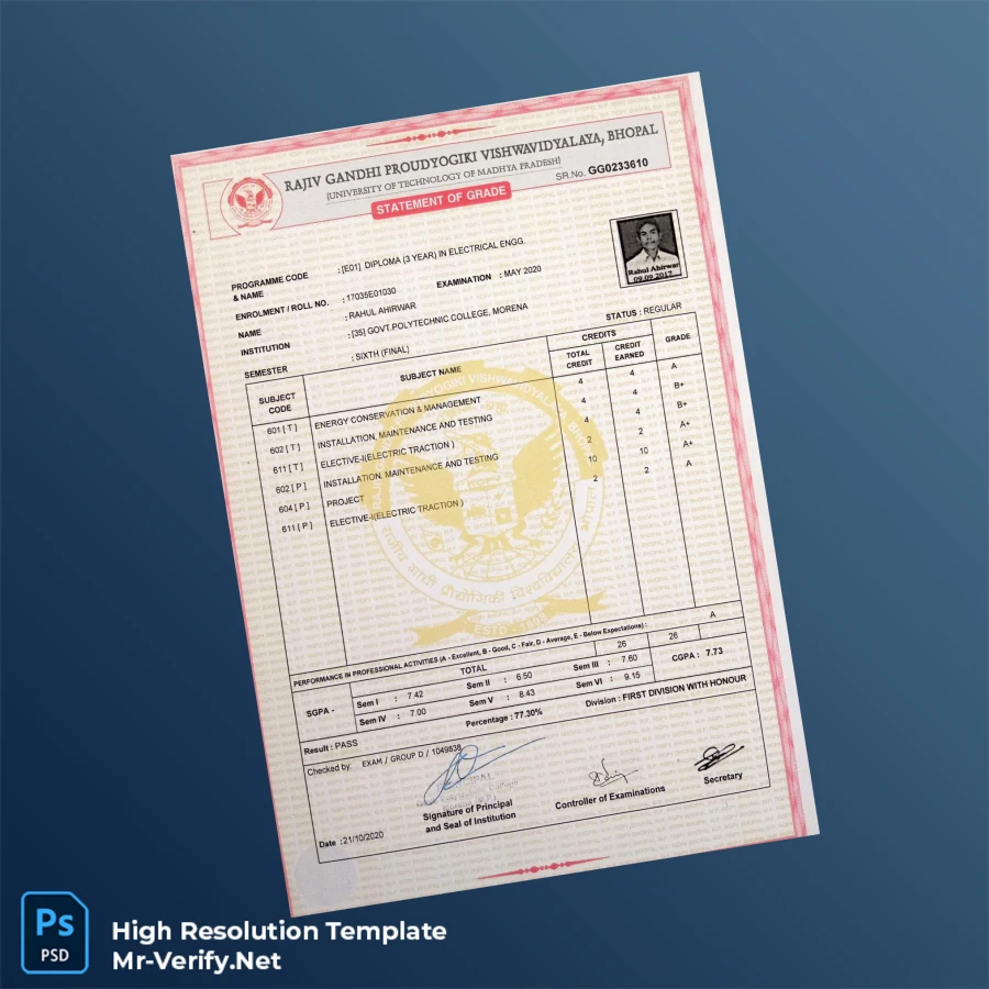 India Rajiv Gandhi Proudyogiki Vishwavidyalaya Diploma in Electrical Engineering Template – Fully Editable (High Resolution) India Rajiv Gandhi Proudyogiki Vishwavidyalaya Diploma in Electrical Engineering Template – Fully Editable (High Resolution)