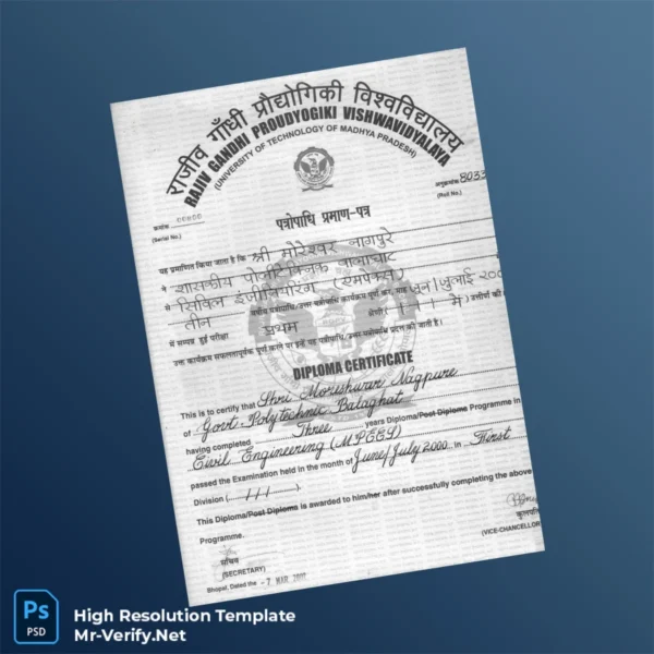 India Rajiv Gandhi Technical University Diploma in Civil Engineering Template – Fully Editable & Print-Ready 2 Page India Rajiv Gandhi Technical University Diploma in Civil Engineering Template – Fully Editable & Print-Ready 2 Page