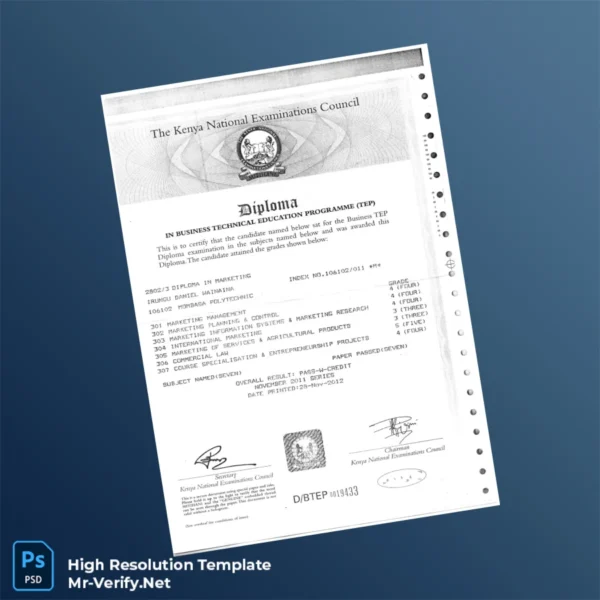 Kenya Mombasa Polytechnic Diploma in Marketing Template – Fully Editable & High Resolution Kenya Mombasa Polytechnic Diploma in Marketing Template – Fully Editable & High Resolution