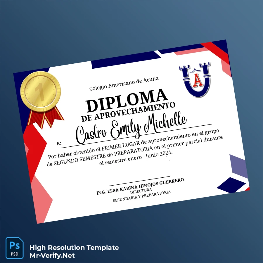 Mexico Colegio Americano de Acuña Diploma of Achievement Template – Fully Editable & Print-Ready 6 Page Mexico Colegio Americano de Acuña Diploma of Achievement Template – Fully Editable & Print-Ready 6 Page