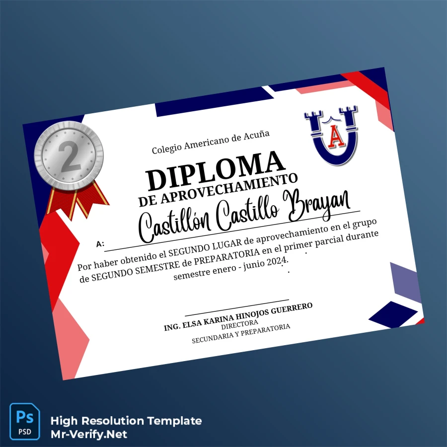 Mexico Colegio Americano de Acuña Diploma of Achievement Template – Fully Editable & Print-Ready 6 Page Mexico Colegio Americano de Acuña Diploma of Achievement Template – Fully Editable & Print-Ready 6 Page