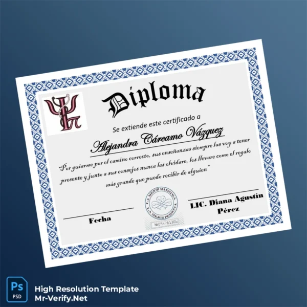 Mexico Diploma of Personal Acknowledgment Template – Fully Editable & High Resolution Mexico Diploma of Personal Acknowledgment Template – Fully Editable & High Resolution