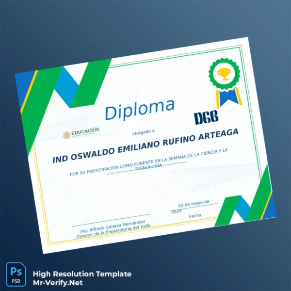 Mexico Educational Institute Diploma Template – Fully Editable & Print-Ready 2 Page Mexico Educational Institute Diploma Template – Fully Editable & Print-Ready 2 Page