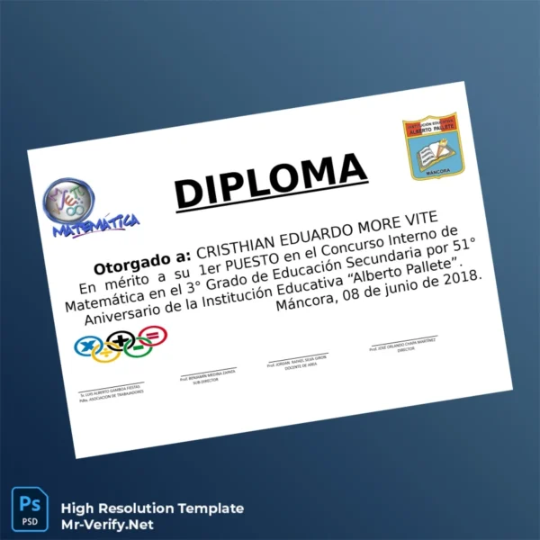 Peru Alberto Pallete Institution Diploma – Fully Editable & Print-Ready Template Peru Alberto Pallete Institution Diploma – Fully Editable & Print-Ready Template