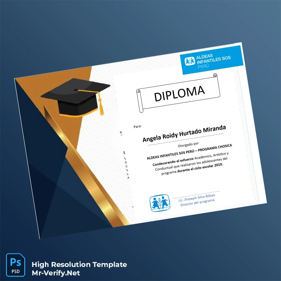 Peru Aldeas Infantiles SOS Peru Academic Recognition Diploma – Fully Editable & Print-Ready Peru Aldeas Infantiles SOS Peru Academic Recognition Diploma – Fully Editable & Print-Ready