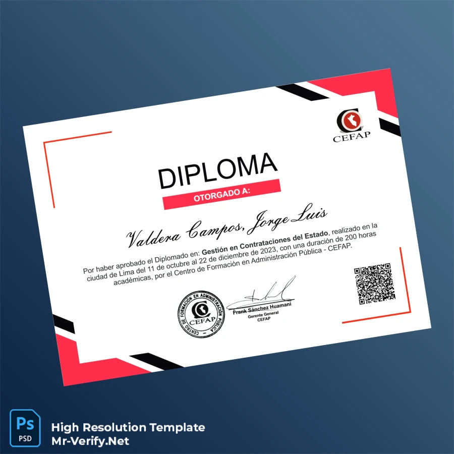 Peru Centro de Formación Diploma in Contract Management Template – Fully Editable & Print-Ready Peru Centro de Formación Diploma in Contract Management Template – Fully Editable & Print-Ready