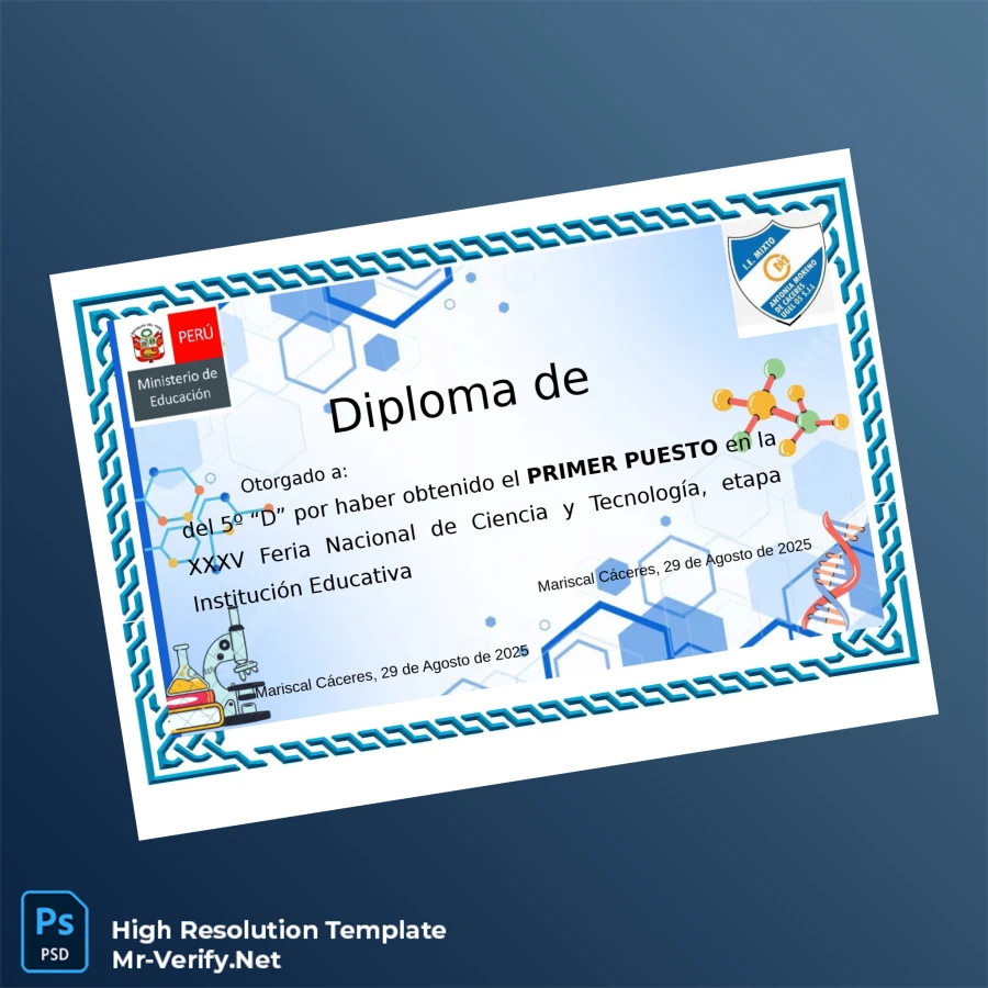 Peru Educational Institution Diploma of Honor Template – Fully Editable & High Resolution 3 Page Peru Educational Institution Diploma of Honor Template – Fully Editable & High Resolution 3 Page