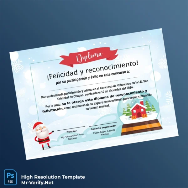 Peru I.E. San Cristobal de Chupán Recognition Diploma Template – Fully Editable & Print-Ready 5 Page Peru I.E. San Cristobal de Chupán Recognition Diploma Template – Fully Editable & Print-Ready 5 Page