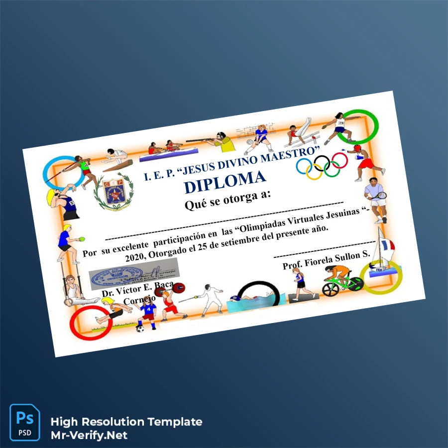 Peru I.E.P. Jesus Divino Maestro Diploma Template – Fully Editable & Print-Ready Peru I.E.P. Jesus Divino Maestro Diploma Template – Fully Editable & Print-Ready