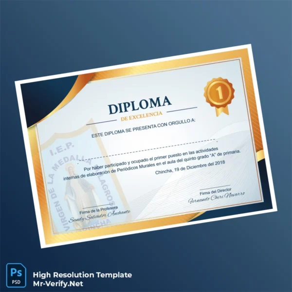 Peru I.E.P. Medallistas High School Diploma in Excellence – Fully Editable Print-Ready 6 Page Peru I.E.P. Medallistas High School Diploma in Excellence – Fully Editable Print-Ready 6 Page