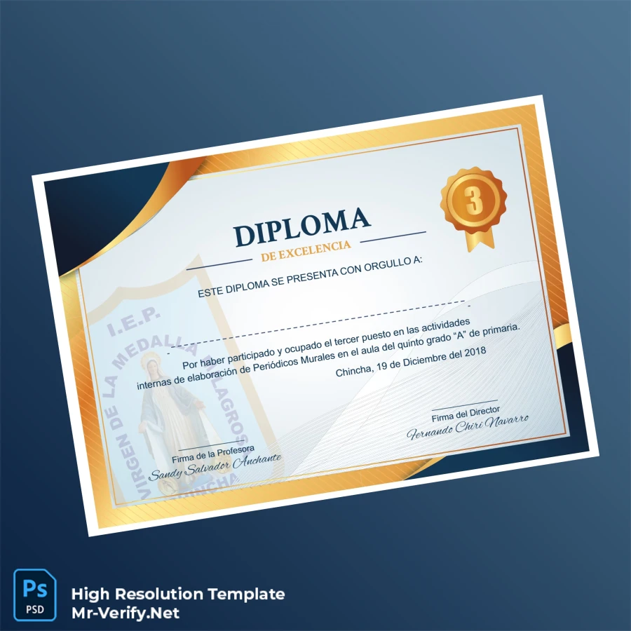 Peru I.E.P. Medallistas High School Diploma in Excellence – Fully Editable Print-Ready 6 Page Peru I.E.P. Medallistas High School Diploma in Excellence – Fully Editable Print-Ready 6 Page