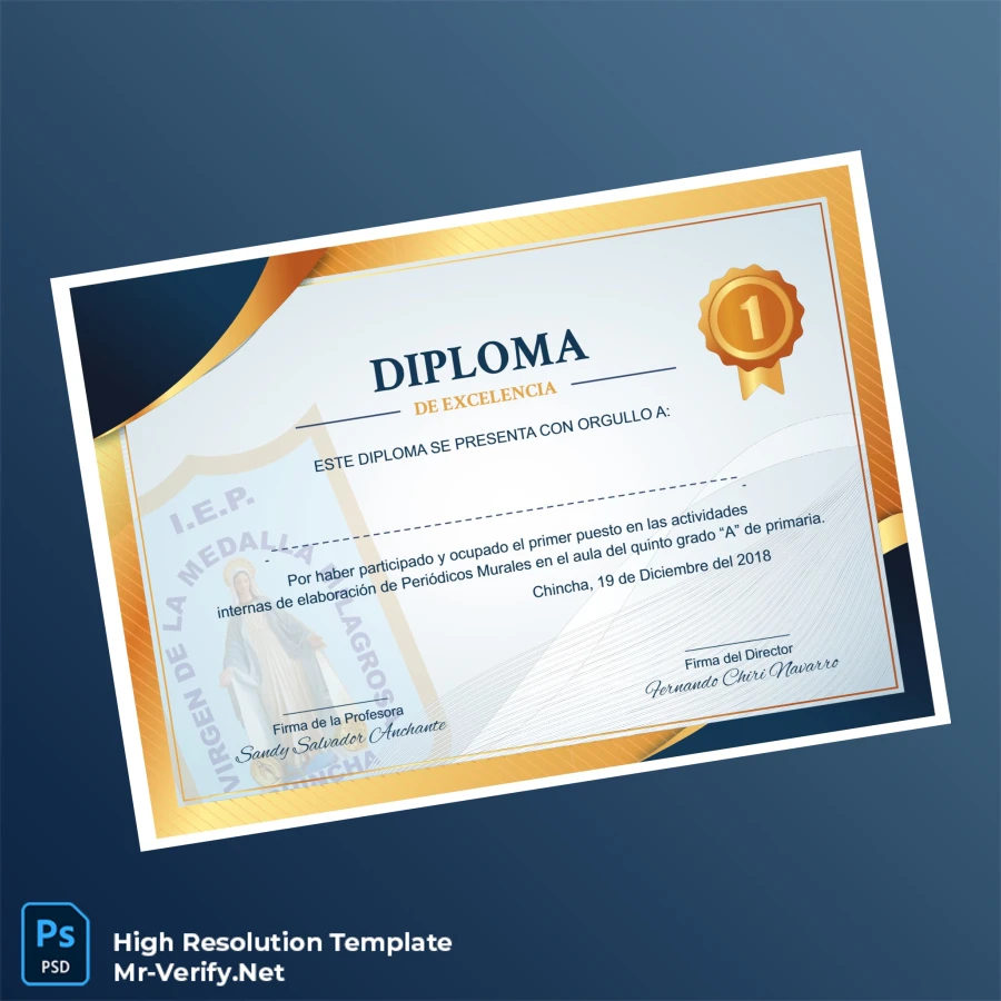 Peru I.E.P. Medallistas High School Diploma in Excellence – Fully Editable Print-Ready 6 Page Peru I.E.P. Medallistas High School Diploma in Excellence – Fully Editable Print-Ready 6 Page