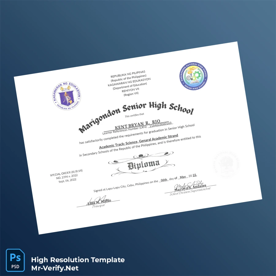 Philippines Jagobiao National High School High School Diploma Template – Fully Editable & High Resolution 5 Page Philippines Jagobiao National High School High School Diploma Template – Fully Editable & High Resolution 5 Page