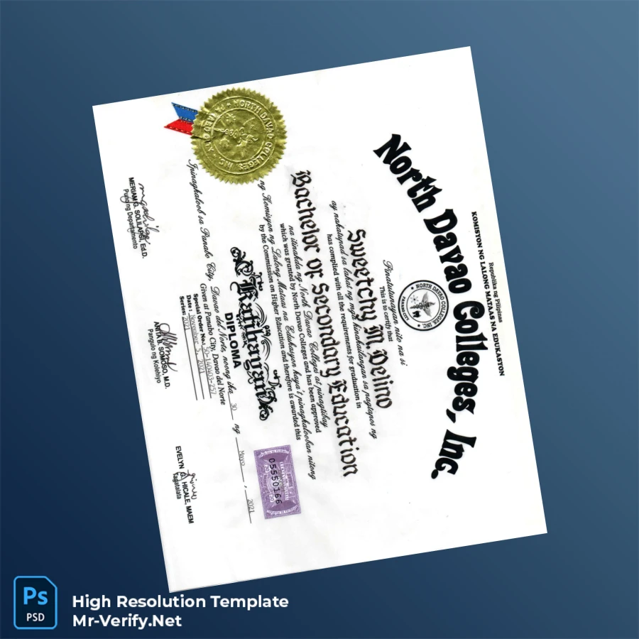 Philippines North Davao Colleges Inc Bachelor of Secondary Education Template – Fully Editable & Print-Ready Philippines North Davao Colleges Inc Bachelor of Secondary Education Template – Fully Editable & Print-Ready