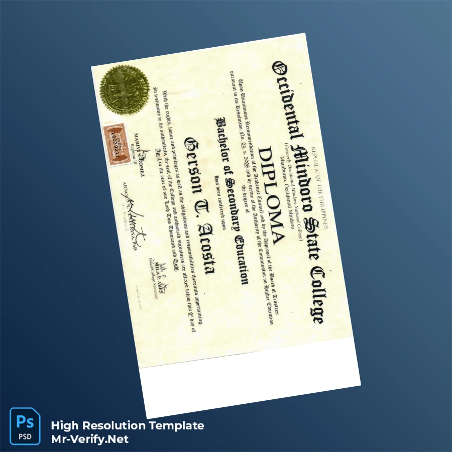 Philippines Occidental Mindoro State College Bachelor of Secondary Education Template – Fully Editable & High Resolution Philippines Occidental Mindoro State College Bachelor of Secondary Education Template – Fully Editable & High Resolution