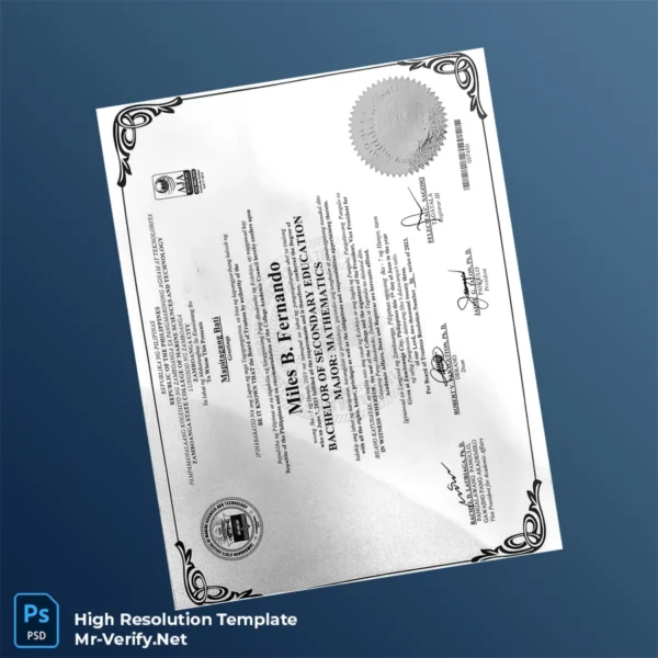 Philippines Tor University Bachelor of Secondary Education Major in Mathematics Template – Fully Editable High-Resolution 4 Page Philippines Tor University Bachelor of Secondary Education Major in Mathematics Template – Fully Editable High-Resolution 4 Page