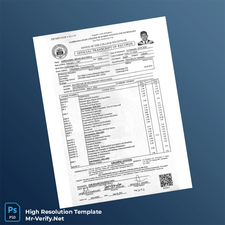 Philippines Tor University Bachelor of Secondary Education Major in Mathematics Template – Fully Editable High-Resolution 4 Page Philippines Tor University Bachelor of Secondary Education Major in Mathematics Template – Fully Editable High-Resolution 4 Page