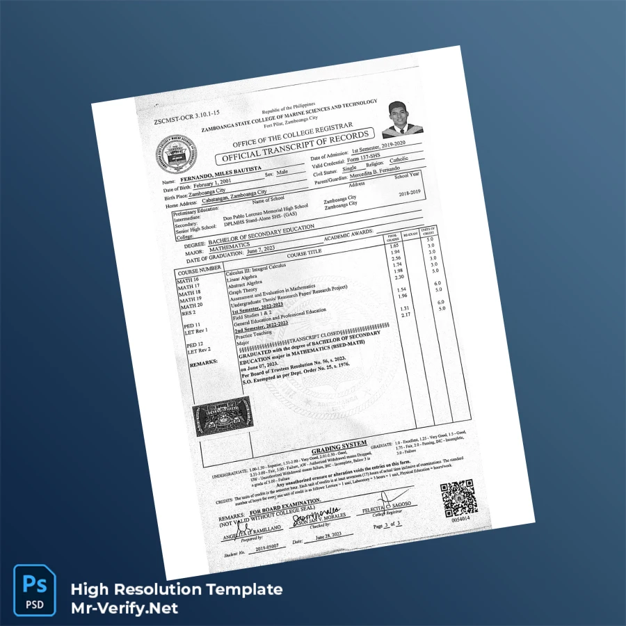 Philippines Tor University Bachelor of Secondary Education Major in Mathematics Template – Fully Editable High-Resolution 4 Page Philippines Tor University Bachelor of Secondary Education Major in Mathematics Template – Fully Editable High-Resolution 4 Page