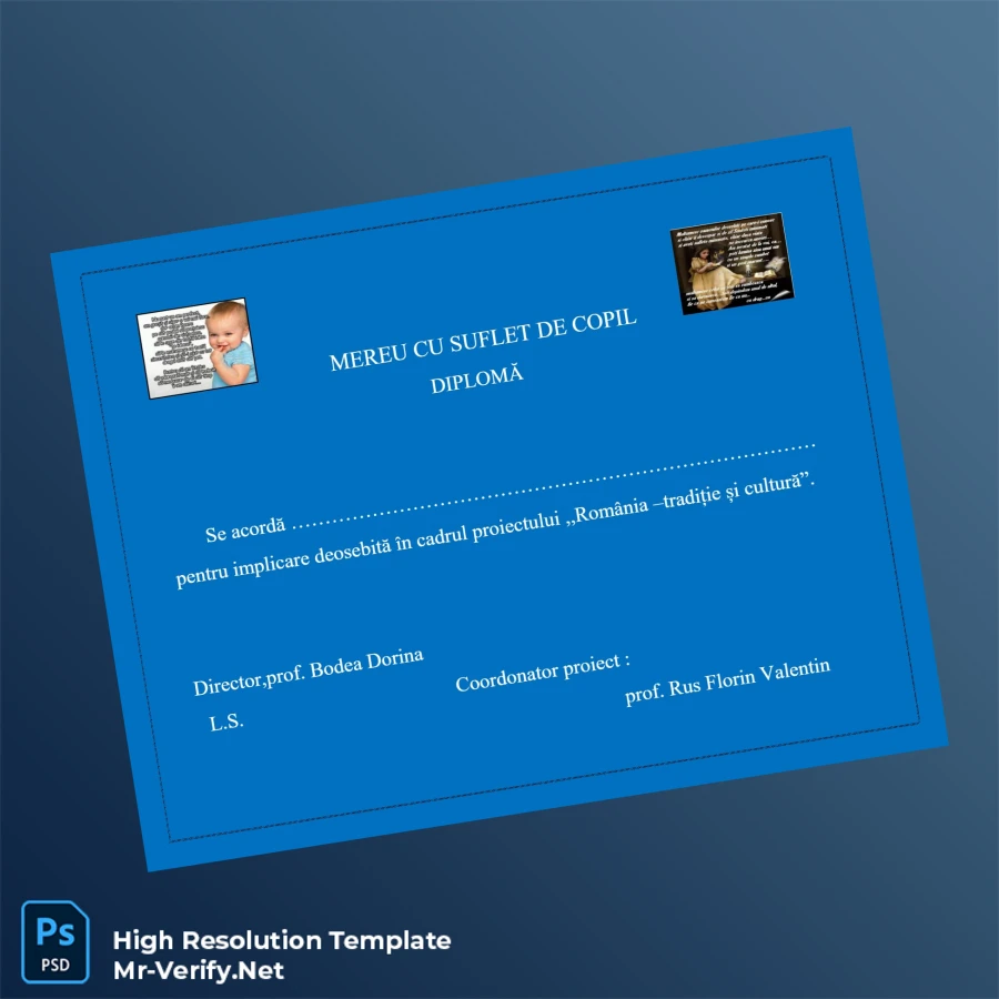 Romania Diploma of Professor Template – Fully Editable Print-Ready Certificate Romania Diploma of Professor Template – Fully Editable Print-Ready Certificate