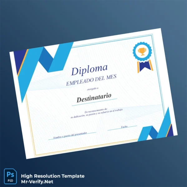 Spain Diploma Employee of the Month Template – Fully Editable & Print-Ready Spain Diploma Employee of the Month Template – Fully Editable & Print-Ready