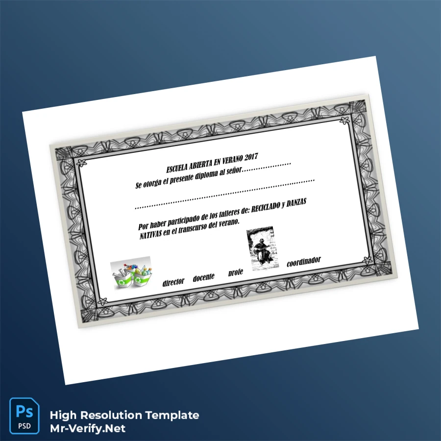 Spain Escuela Abierta Summer School Diploma Template – Fully Editable High Resolution 4 Page Spain Escuela Abierta Summer School Diploma Template – Fully Editable High Resolution 4 Page