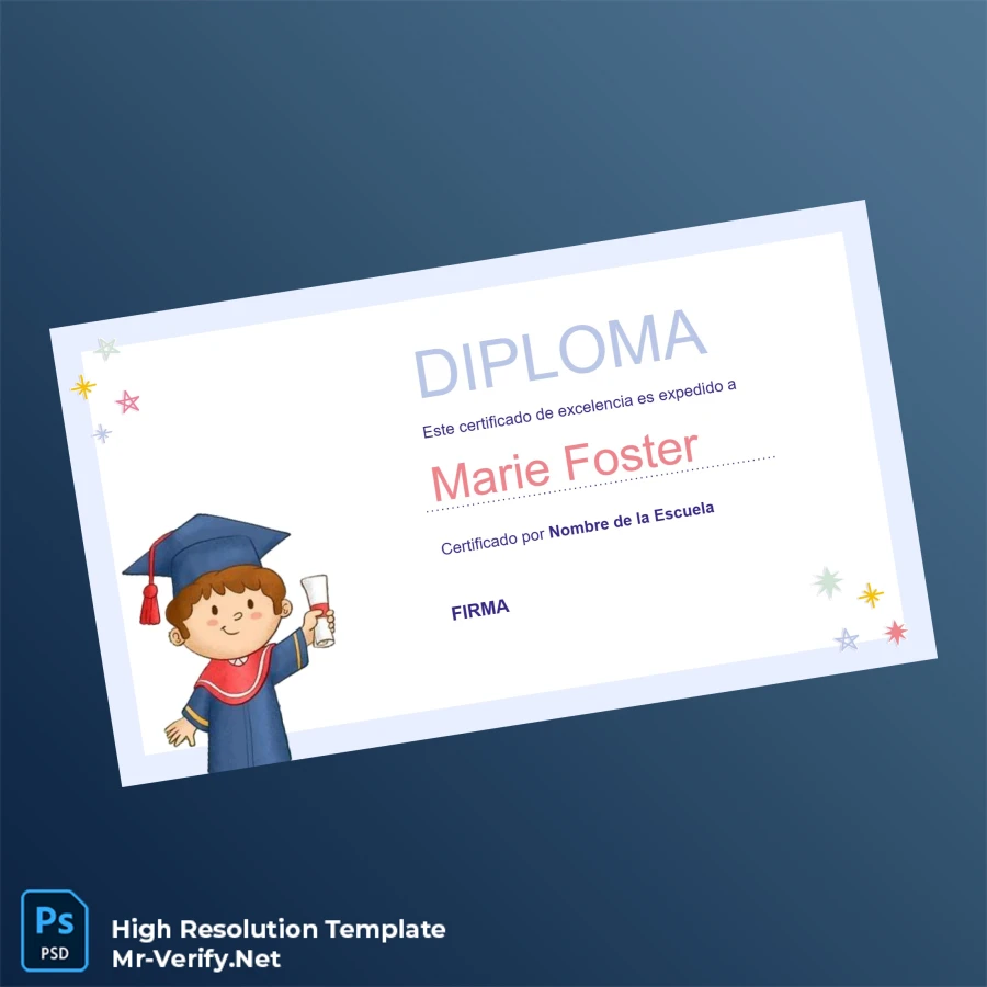 Spain Nombre de la Escuela High School Diploma Template – Fully Editable Print-Ready Spain Nombre de la Escuela High School Diploma Template – Fully Editable Print-Ready