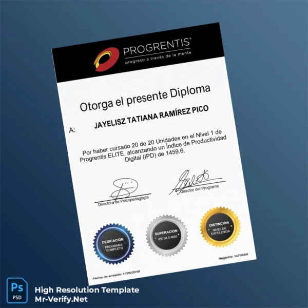 Spain Progrentis ELITE Level 1 Diploma – Fully Editable & Print-Ready Template Spain Progrentis ELITE Level 1 Diploma – Fully Editable & Print-Ready Template