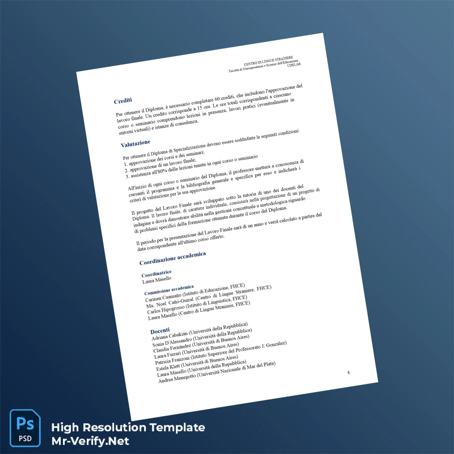 Uruguay University of the Republic Diploma in Language Teaching – Fully Editable High Resolution 6 Page Uruguay University of the Republic Diploma in Language Teaching – Fully Editable High Resolution 6 Page