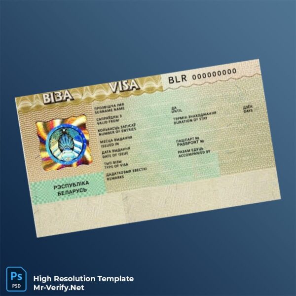 Belarus visa PSD template – Fully Editable High-Resolution PSD Belarus visa PSD template – Fully Editable High-Resolution PSD