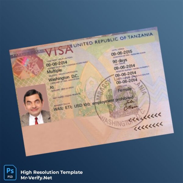 Japan visa PSD template – Fully Editable & High Resolution Print-Ready PSD