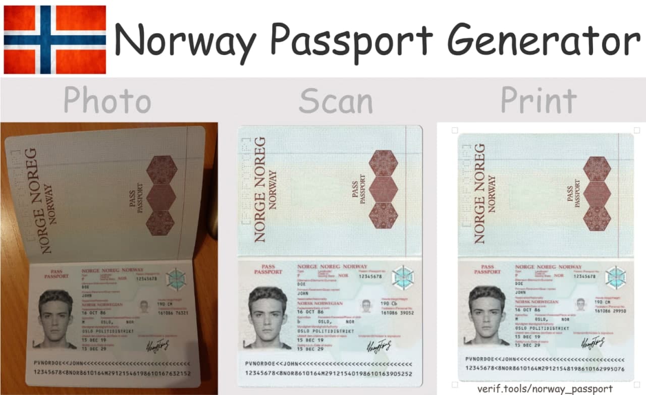 norway passport preview - Norway passport