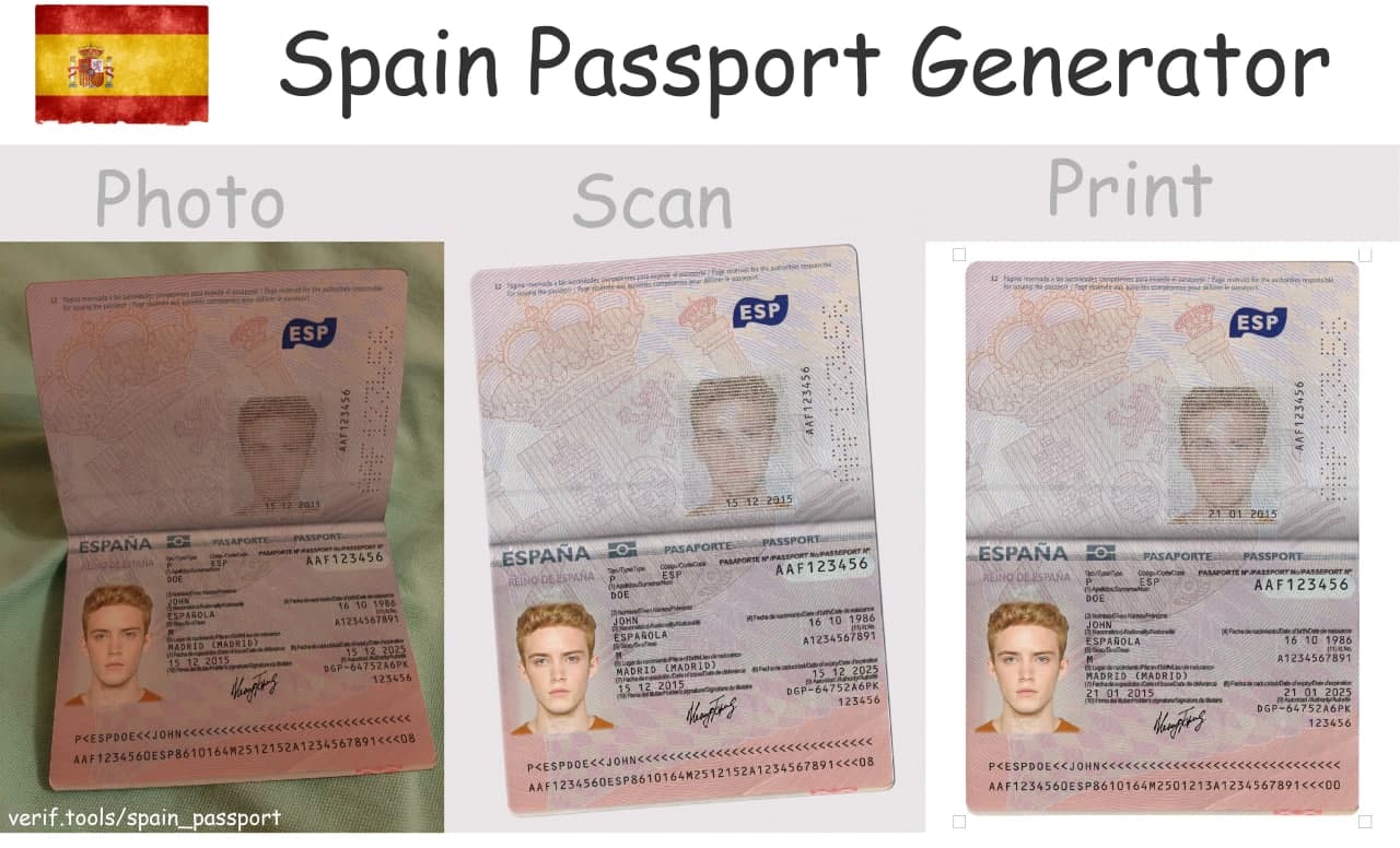 spain passport preview - Spain passport