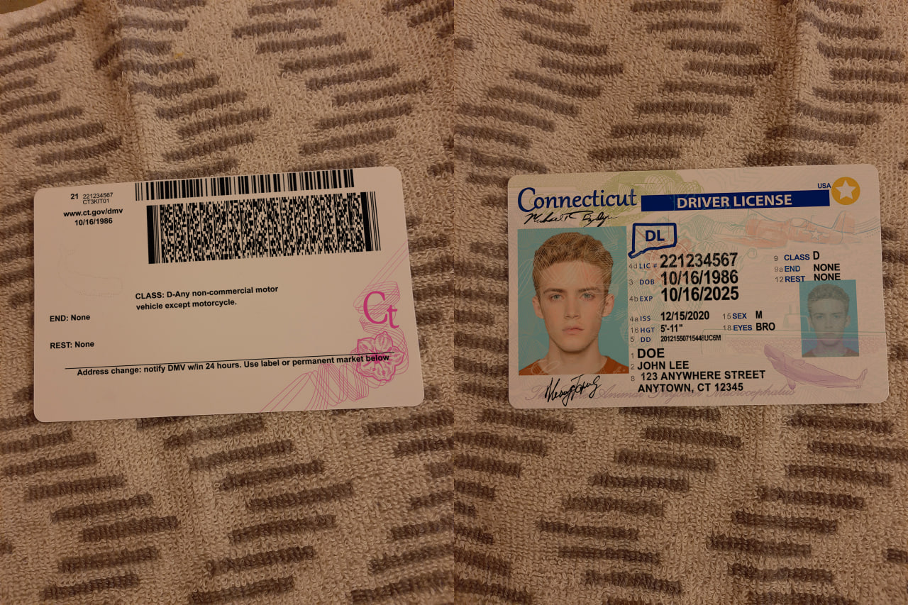 USA DL Connecticut dirvers license preview - USA Connecticut Driver License