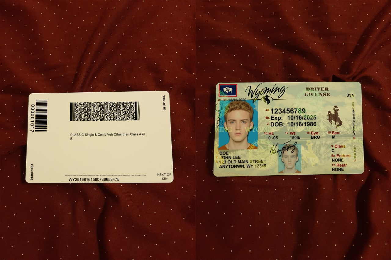 Wyomig result image 0 - USA Wyoming Driver License