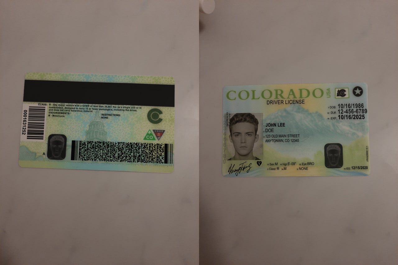 colorado driver license preview - USA Colorado Driver License